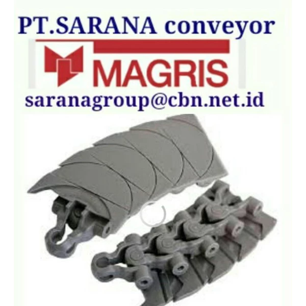 MAGRIS TABLETOP CHAIN PT SARANA CONVEYOR MAGRIS CHAIN STEEL & PLASTIC CHAINS STOCKS