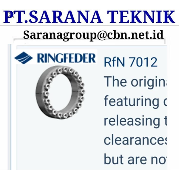 PT SARANA TEKNIK RINGFEDER RFN LOCKING DEVICE POWER LOCK 