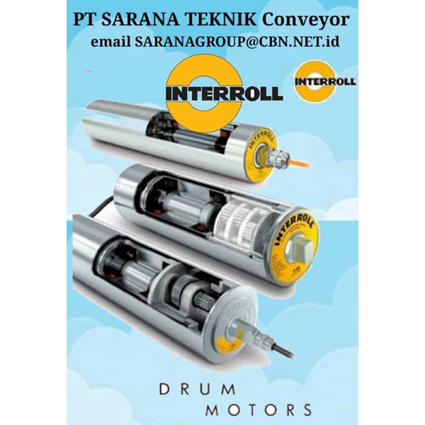 Drum Roller PT SARANA TEKNIK INTERROLL roller drum  CONVEYOR MOTORIZED
