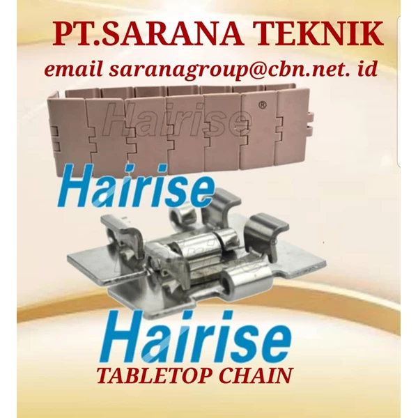 PT SARANA TEKNIK  HAIRISE Tabletop Chain HAIRISE TABLETOP CHAIN MODULAR CONVEYOR BELT